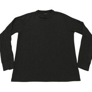 All Saints Black Gray Textured Crewneck Sweater Sz XL